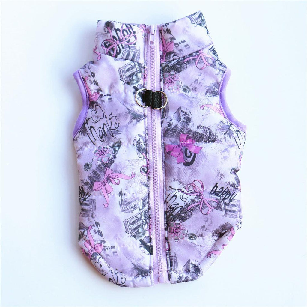 Cozy Striped Pet Jacket With Traction Buckle - Perfect For Autumn And Winter!-5