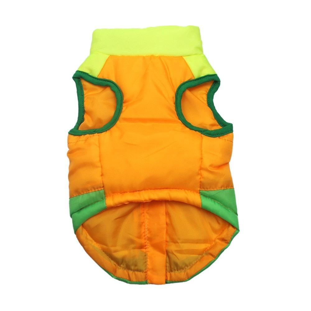 Cozy Striped Pet Jacket With Traction Buckle - Perfect For Autumn And Winter!-3